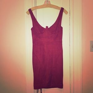 House of CB suede red mini dress